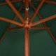   Parasol 270x270 cm Wooden Pole Green