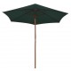   Parasol 270x270 cm Wooden Pole Green