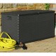  Garden Storage Box Anthracite 120x56x63 cm PP Rattan