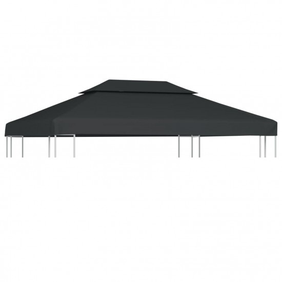 2-Tier Gazebo Top Cover 310 g/m² 4x3 m Anthracite