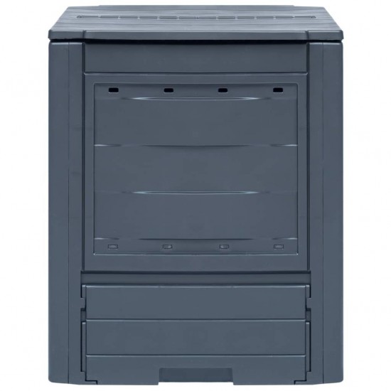 Garden Composter Grey 60x60x73 cm 260 L