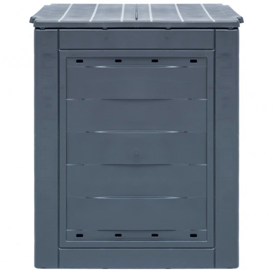 Garden Composter Grey 60x60x73 cm 260 L