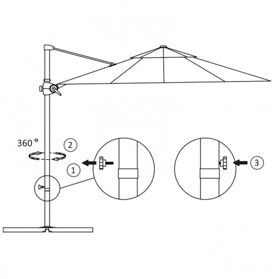 Cantilever Umbrella with Steel Pole Azure Blue 300 cm