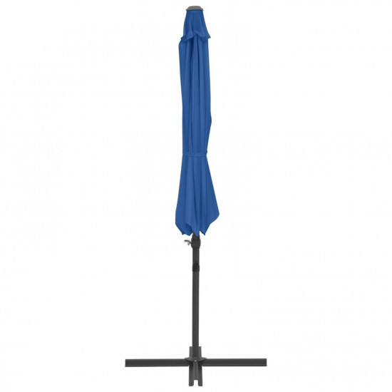 Cantilever Umbrella with Steel Pole Azure Blue 300 cm