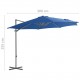 Cantilever Umbrella with Steel Pole Azure Blue 300 cm