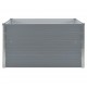 Raised Garden Bed 100x100x45 cm Galvanised Steel Grey