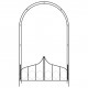 Garden Arch with Gate Black 138x40x238 cm Iron