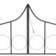 Garden Arch with Gate Black 138x40x238 cm Iron