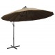 Hanging Parasol Taupe 3 m Aluminium Pole