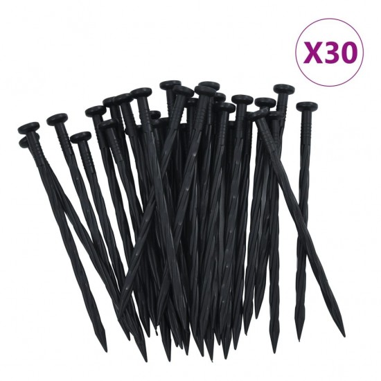 Flexible Lawn Edging with 30 Pegs 10 m 5 cm