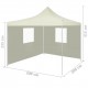 Professional Folding Party Tent with 2 Sidewalls 2x2 m Steel Cream