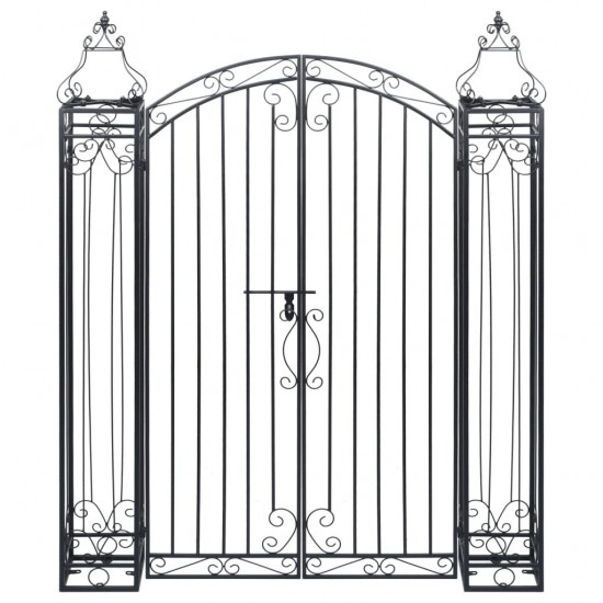 Ornamental Garden Gate Wrought Iron 122x20.5x160 cm