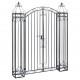 Ornamental Garden Gate Wrought Iron 122x20.5x160 cm