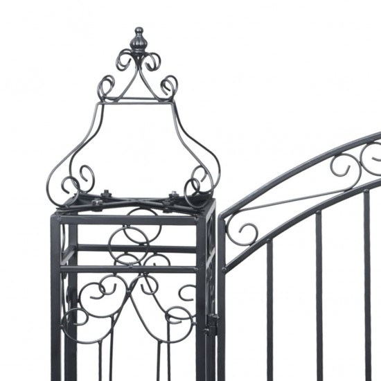 Ornamental Garden Gate Wrought Iron 122x20.5x160 cm