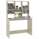 Desk with Shelves Sonoma Oak 110x45x157 cm Chipboard