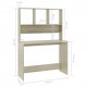 Desk with Shelves Sonoma Oak 110x45x157 cm Chipboard