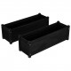 Garden Planters 2 pcs Black 100x31x31 cm Solid Pinewood