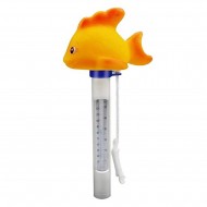 Practical Durable Cute Baby Cartoon Goldfish Indoor Outdoor Floating Thermometer With String For Swimming Pool