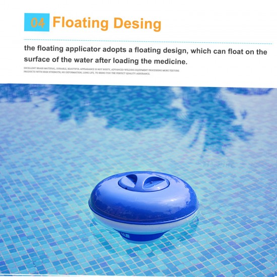 Floating Tablet Spa Chemical Dispenser Floating Pool Chlorine Dispenser Chemical Holder for 1.5 inches Chlorine Tablets Adjustable Flow Vents for Increased Control