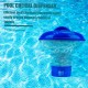 Floating Tablet Spa Chemical Dispenser Floating Pool Chlorine Dispenser Chemical Holder for 1.5 inches Chlorine Tablets Adjustable Flow Vents for Increased Control