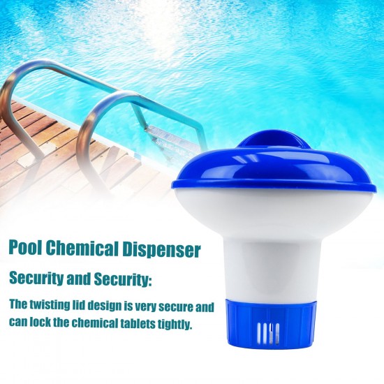 Floating Tablet Spa Chemical Dispenser Floating Pool Chlorine Dispenser Chemical Holder for 1.5 inches Chlorine Tablets Adjustable Flow Vents for Increased Control