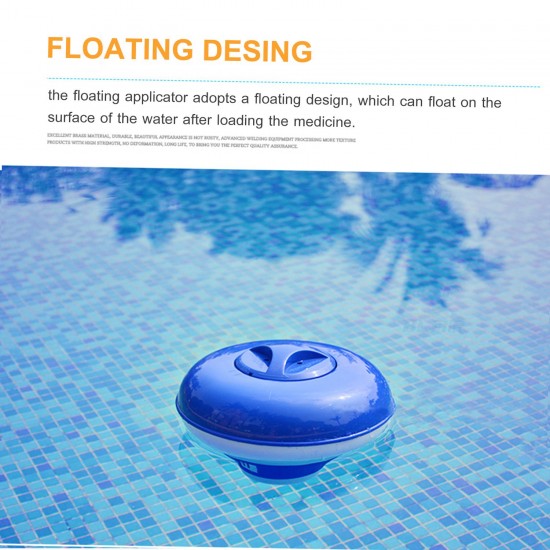 Floating Tablet Spa Chemical Dispenser Floating Pool Chlorine Dispenser Chemical Holder for 1.5 inches Chlorine Tablets Adjustable Flow Vents for Increased Control