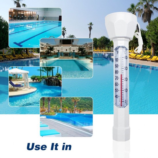 Swimming Pool Floating Thermometer Easily Readable Thermograph Water Temperature Testing Tool with String for Spa Pool Pond Hot Tub