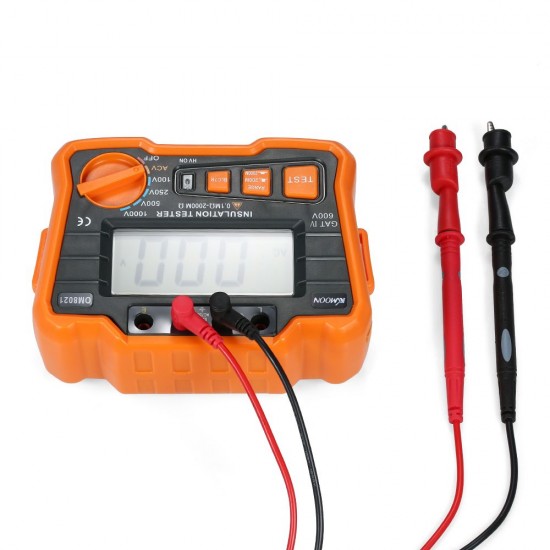 KKmoon Insulation Resistance Tester DCV ACV Meter 1000V Ground Megger Megohmmeter MegOhm Voltmeter w/LCD Backlight Display