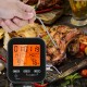 Digital Food Thermometer and Timer Wireless Meat Temperature Probe Thermomter Oven Thermometer for Grill Smoker Barbecue Kitchen Cooking with Dual Probes