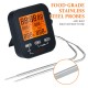 Digital Food Thermometer and Timer Wireless Meat Temperature Probe Thermomter Oven Thermometer for Grill Smoker Barbecue Kitchen Cooking with Dual Probes