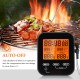 Digital Food Thermometer and Timer Wireless Meat Temperature Probe Thermomter Oven Thermometer for Grill Smoker Barbecue Kitchen Cooking with Dual Probes