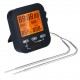 Digital Food Thermometer and Timer Wireless Meat Temperature Probe Thermomter Oven Thermometer for Grill Smoker Barbecue Kitchen Cooking with Dual Probes