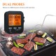 Digital Food Thermometer and Timer Wireless Meat Temperature Probe Thermomter Oven Thermometer for Grill Smoker Barbecue Kitchen Cooking with Dual Probes