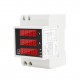 Multi-functional Digital Din Rail Current Voltage Power Ammeter Voltmeter Display Meter AC 80-300V / 100A