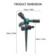 360 Degree Rotating Sprinkler with Three-arm Sprayer and Plastic Ground Plug Irrigation Sprinkler with Adjustable Nozzle Automatic Rotary Sprinkler Irrigation Tool for Watering Garden Lawn