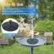 Solar Fountain Pump 3W Solar Powered Outdoor Bird Bath Fountain 7 Spray Patterns Water Pump with Colored LED Lights Battery Backup for Garden Pond Pool Fish Tank Aquarium and Pet