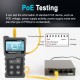 Multi-functional LCD Network Cable Tester Wire Tracker PoE Checker Inline PoE Voltage and Current Tester with Cable Tester with Illuminate Function