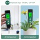 3-In-1 Digital Soil Tester LED Screen with Backlight Soil EC / Humidity / Temperature Meter Plant Moisture Meter Hygrometer Household Gardening Potted Soil Testing Instrument