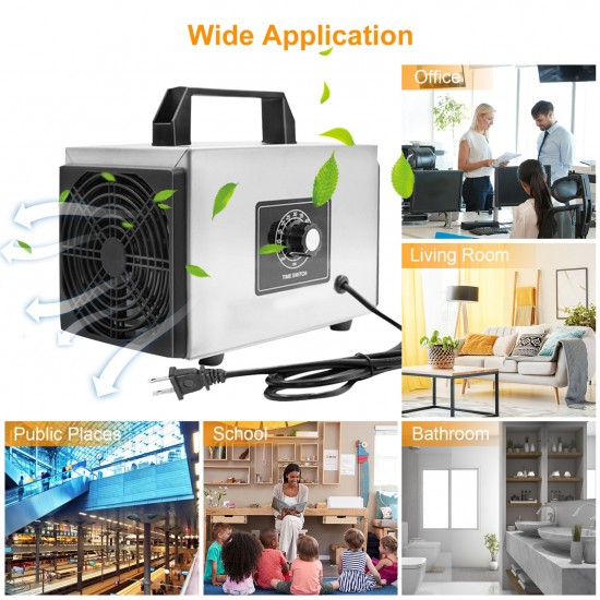 Home Use Ozonator Machine Multi-Functional Air Purifier Odor Remover Industrial Portable Deodorizer for Vehicle/Workshop/Shed/Bathroom