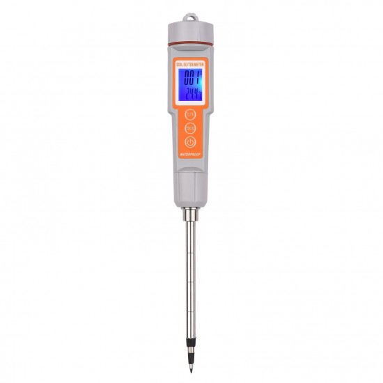 Soil Tester 3 in 1 Multifunction EC/ TDS/ Temperature Digital Soil Test Probe Meter with Backlight Screen Portable Soil Salinity Tester for Greenhouse Garden Farm Orchard