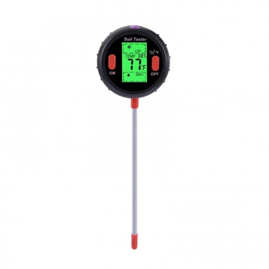 Soil Tester Multiple Function Large Screen Electronic Digital Display Soil Moisture PH Temperature Illumination Meter