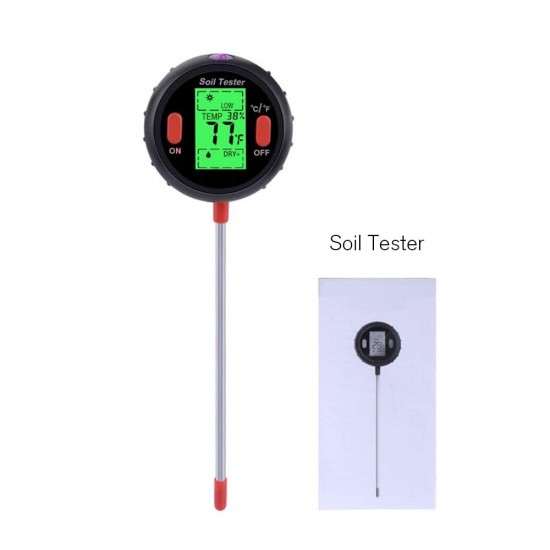 Soil Tester Multiple Function Large Screen Electronic Digital Display Soil Moisture PH Temperature Illumination Meter