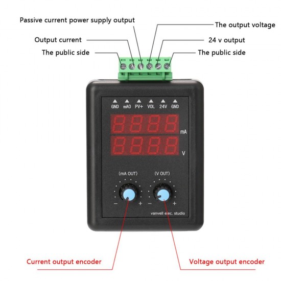 4-20mA 0-10V Signal Generator 24V Current Voltage Transmitter Signal Source Constant Current Source with Display