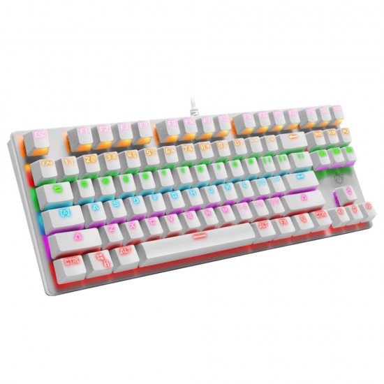 Illuminated Keyboard 87 Keys Gaming Keyboard USB Powered Operated Diverse Lighting Effect for Computer Laptop E-sports Compatible with WINDOWS XP/ WIN 7/ WIN 8/ WIN 10/ IOS System