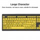 Wired USB Large Print Computer Keyboard for Low Vision Users High Contrast 104 Keys Letters for Old Men