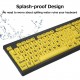 Wired USB Large Print Computer Keyboard for Low Vision Users High Contrast 104 Keys Letters for Old Men