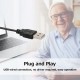 Wired USB Large Print Computer Keyboard for Low Vision Users High Contrast 104 Keys Letters for Old Men