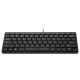 K-1000 Mini Keyboard 78-key Mini Keyboard USB Powered Wired Keyboard Chocolate Keyboard Portable Office Keyboard Black