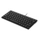 K-1000 Mini Keyboard 78-key Mini Keyboard USB Powered Wired Keyboard Chocolate Keyboard Portable Office Keyboard Black