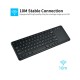 2.4G wireless keyboard with Multifunctional touchpad 78 Key ultra-thin office Portable Keyboard for Windows/Android Black